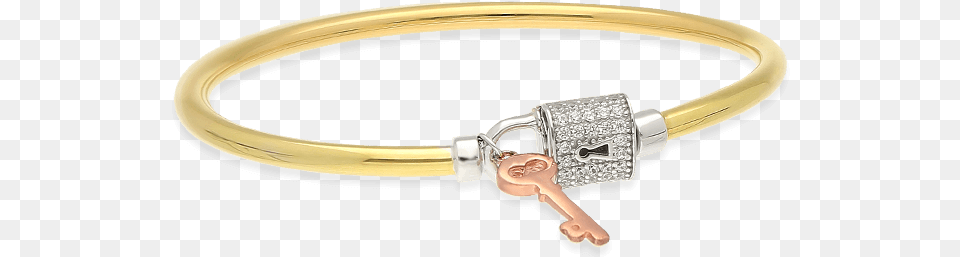 Key To My Heart Lock Bangle Tricolor Gold Bangle, Accessories, Jewelry, Bracelet, Ring Png Image