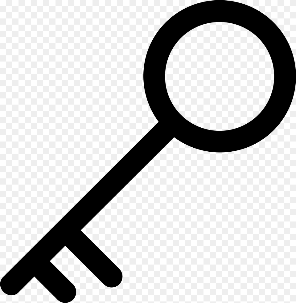 Key Vector Icon Thin Key, Gray Free Png