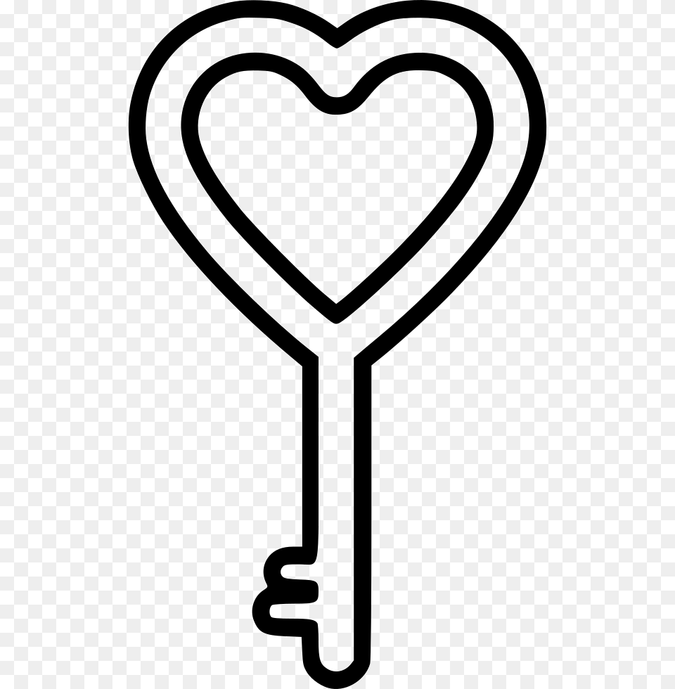 Key With Heart Clipart, Stencil, Smoke Pipe Free Transparent Png