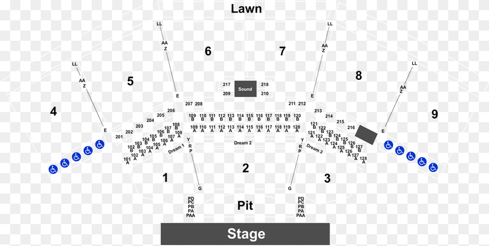 Keybank Pavilion Seating Chart, Cad Diagram, Diagram Png Image
