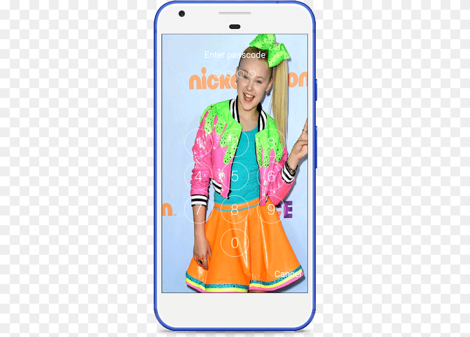 Keybaord For Jojo Siwa Iphone, Adult, Person, Jacket, Woman Free Transparent Png