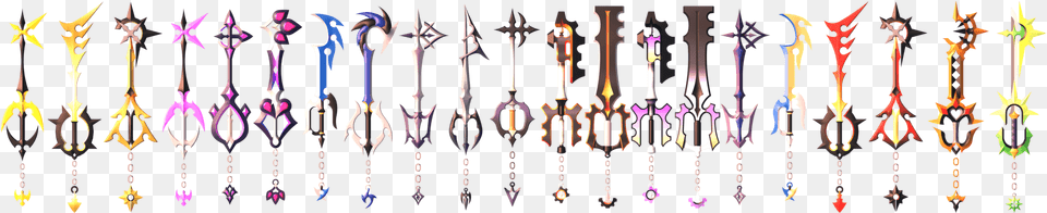 Keyblades From Kingdom Hearts 3582 Days By Portadorx 358 2 Keyblades, Weapon, Festival, Hanukkah Menorah, Trident Png Image