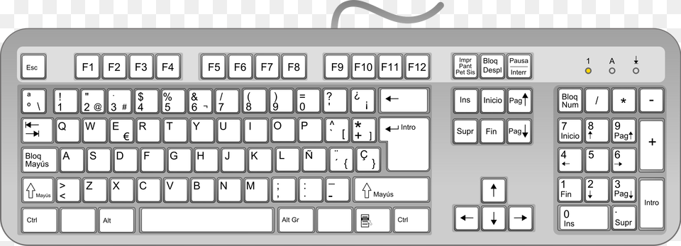 Keyboard Black And White Clipart, Computer, Computer Hardware, Computer Keyboard, Electronics Free Transparent Png