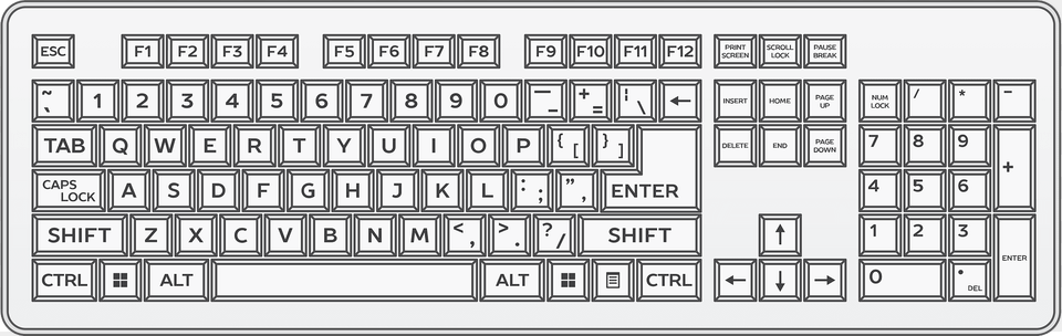 Keyboard Clipart, Computer, Computer Hardware, Computer Keyboard, Electronics Png