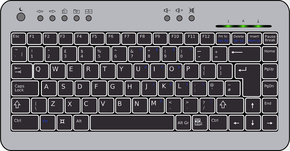 Keyboard Clipart, Computer, Computer Hardware, Computer Keyboard, Electronics Png
