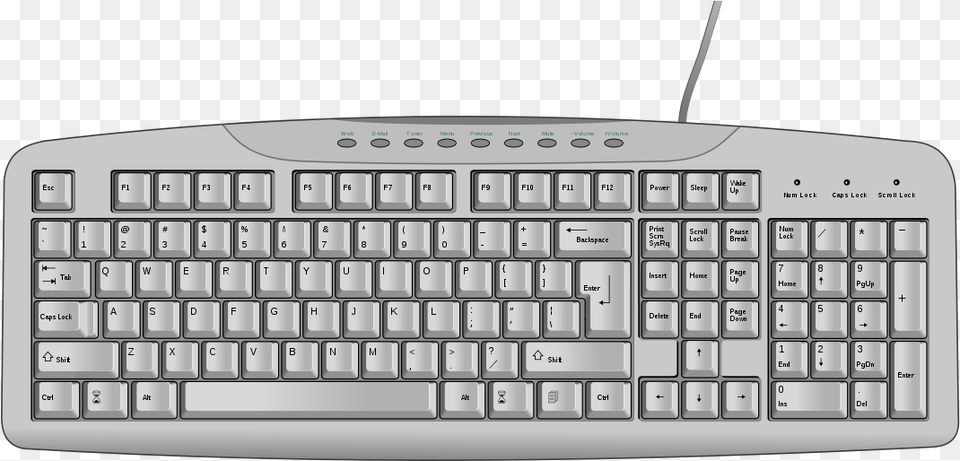 Keyboard Printable Color Computer Keyboard, Computer Hardware, Computer Keyboard, Electronics, Hardware Png Image