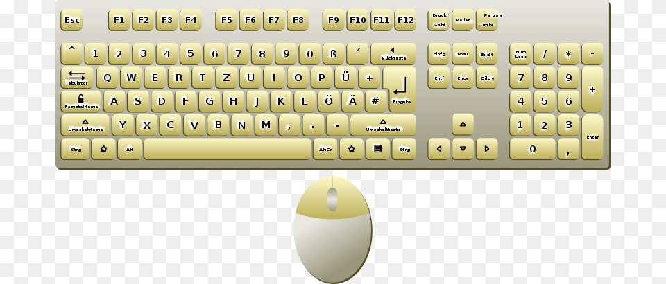 Keyboard Mouse Top Down View German, Computer, Computer Hardware, Computer Keyboard, Electronics Free Transparent Png