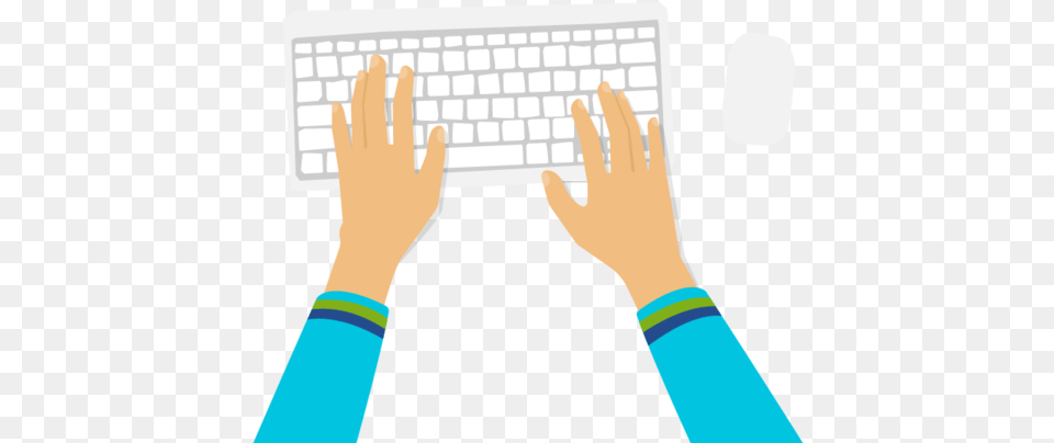 Keyboard With Hand, Electronics, Computer, Computer Hardware, Computer Keyboard Free Png Download
