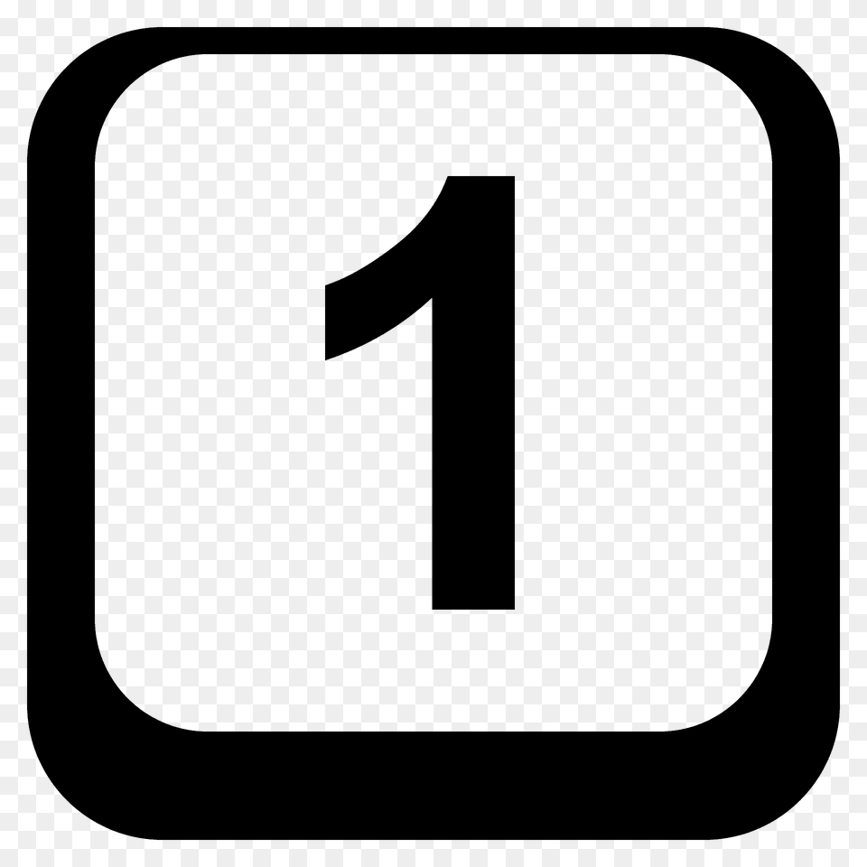 Keycap 1 Emoji Clipart, Number, Symbol, Text Png Image