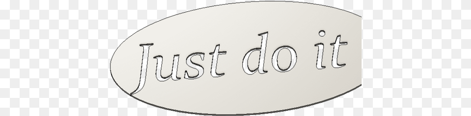 Keychain Just Do It Calligraphy, Oval, Text Free Transparent Png