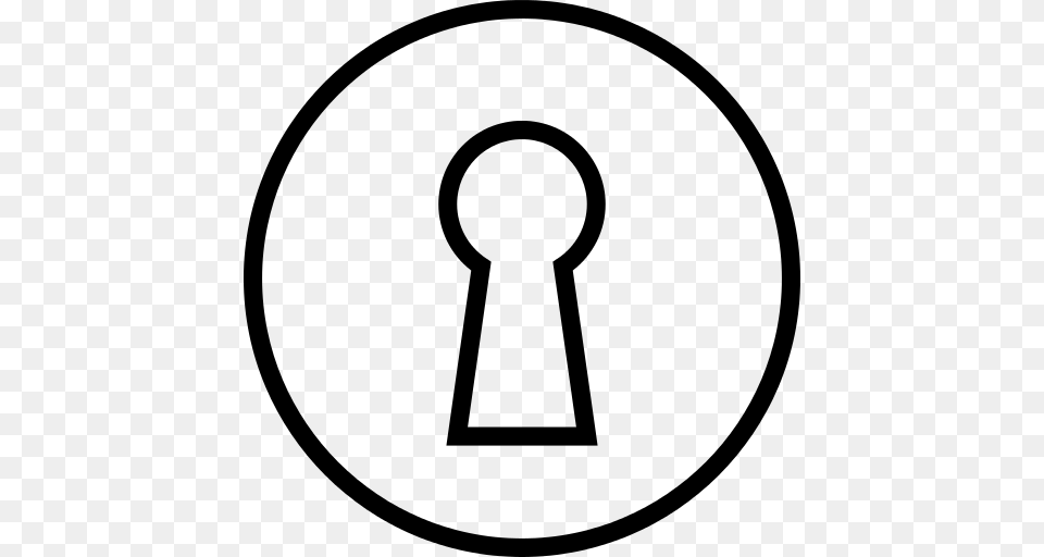 Keyhole Icon, Gray Png Image