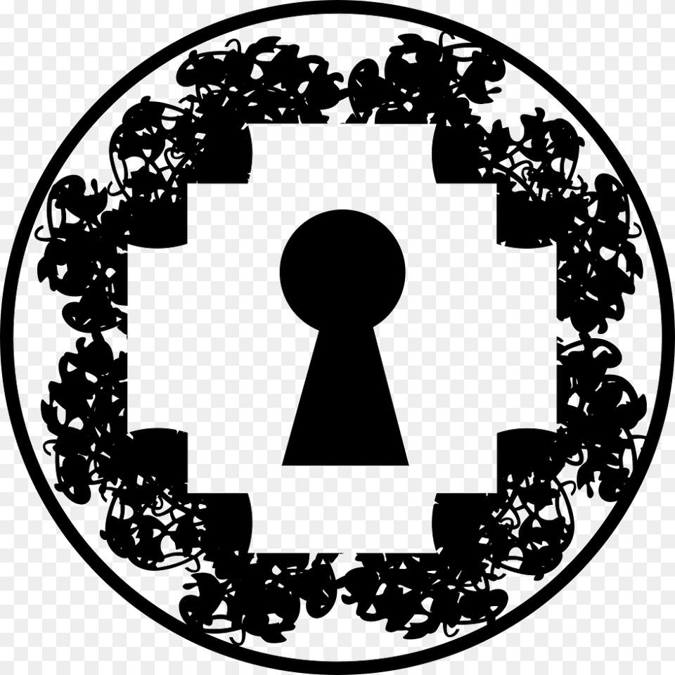 Keyhole In Pixelated Rhomb Shape Inside A Circle Circle, Stencil, Chandelier, Lamp Free Transparent Png