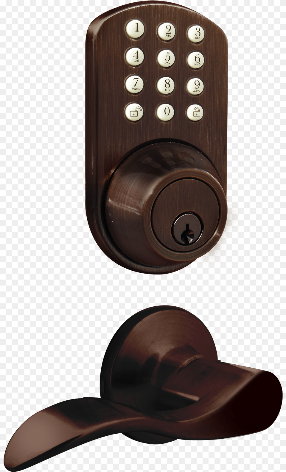 Keyless Deadbolt With Lever, Electrical Device, Switch, Lock, Handle Png