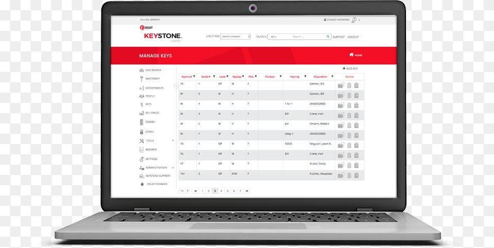 Keystone Web Demo Keys Netbook, Computer, Electronics, Laptop, Pc Free Png