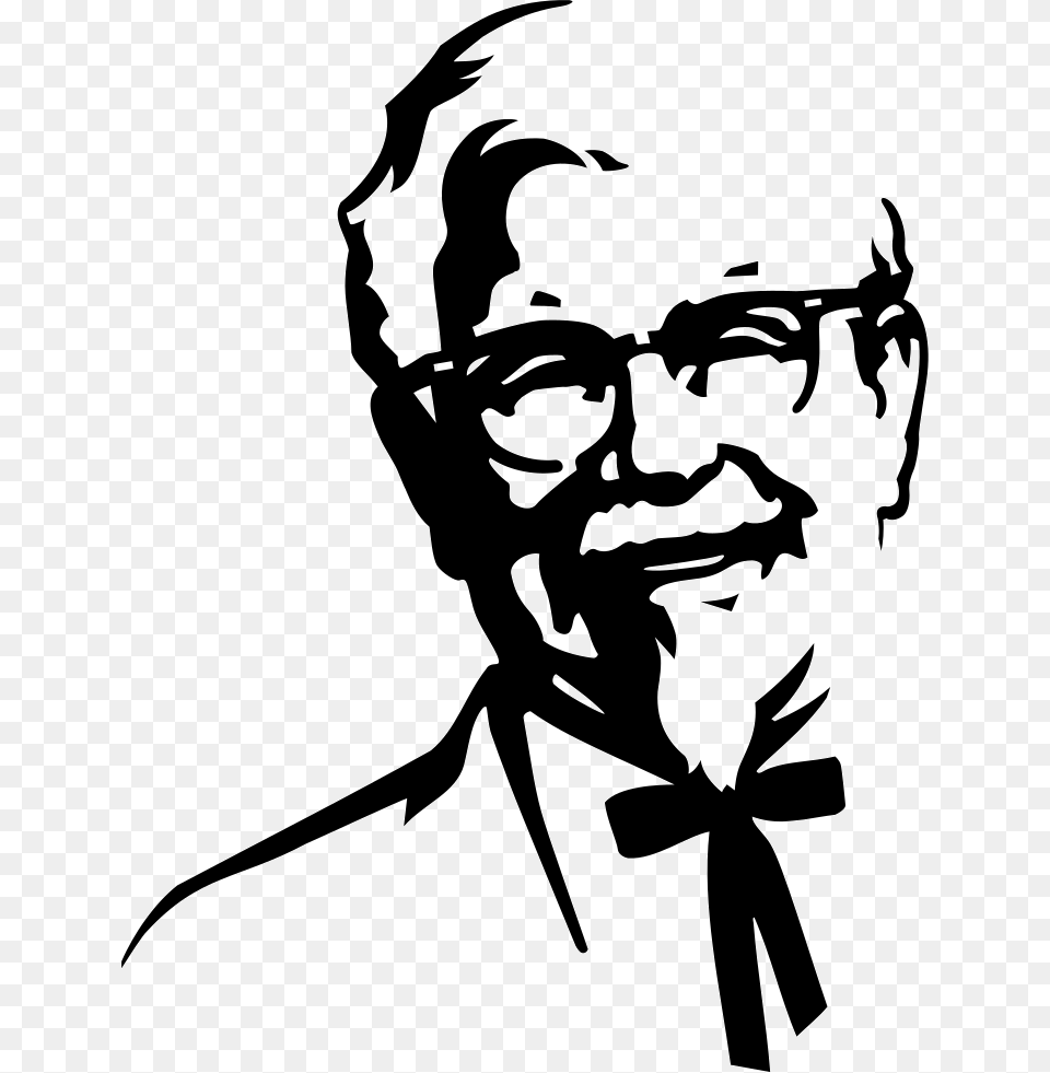 Kfc, Stencil, Adult, Male, Man Free Transparent Png