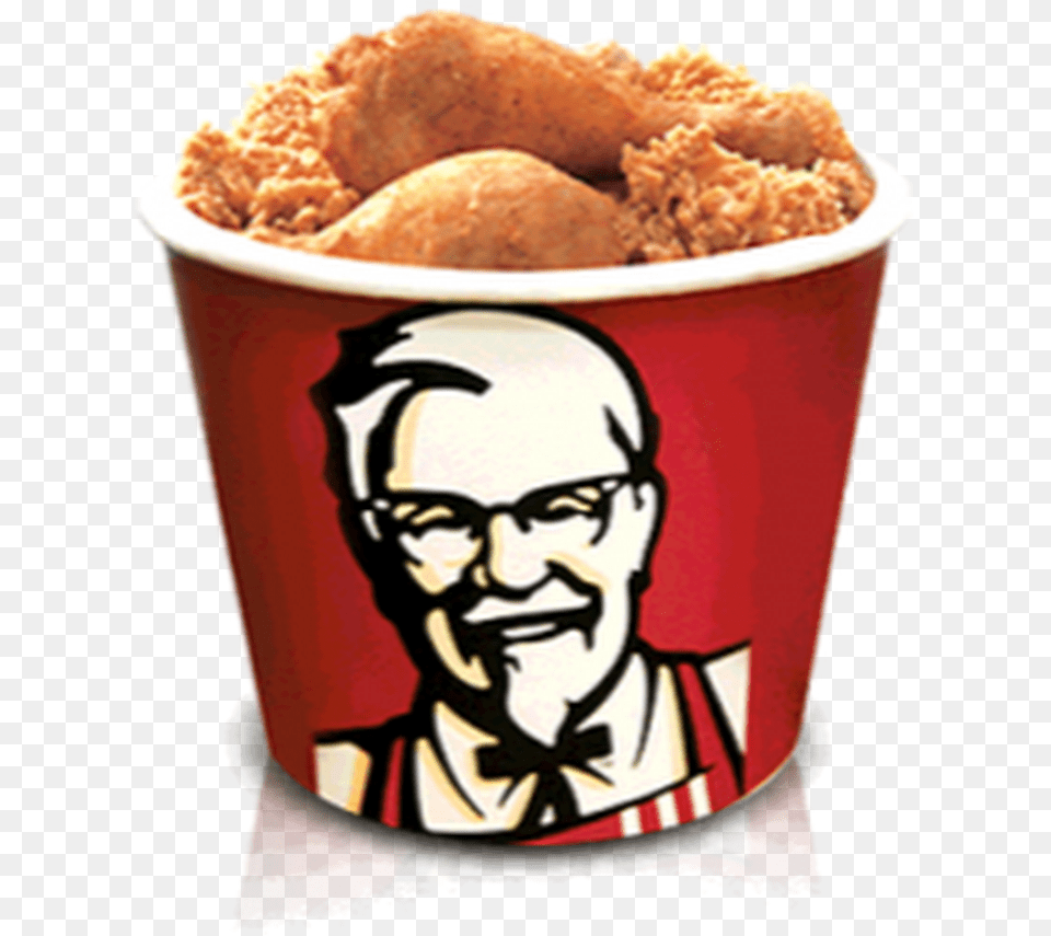 Kfc Bucket Background, Food, Fried Chicken, Person, Adult Free Transparent Png
