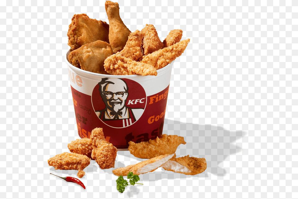Kfc Bucket Conestoga Innovations Inc Nb 2r Plastic Name Badges, Food, Fried Chicken, Nuggets, Person Free Png Download