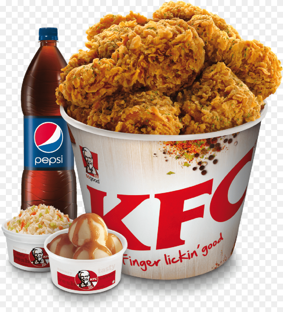 Kfc Bucket Snack, Food, Fried Chicken, Ketchup Free Png Download