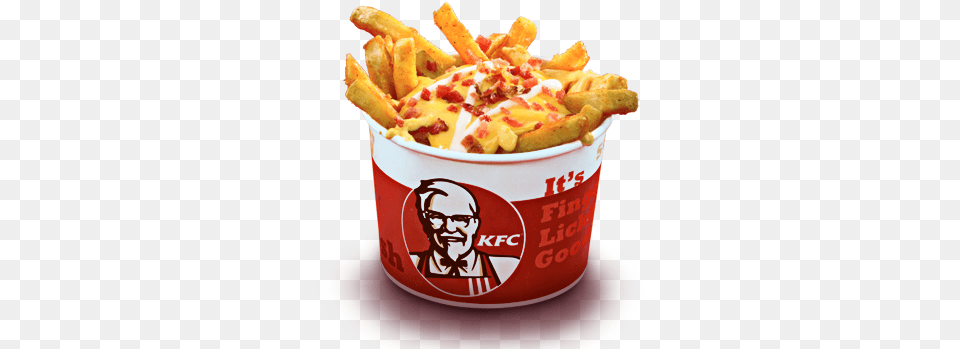 Kfc Cheesy Bacon Bucket Of Fries Conestoga Innovations Inc Nb 2r Plastic Name Badges, Food, Person, Face, Head Png