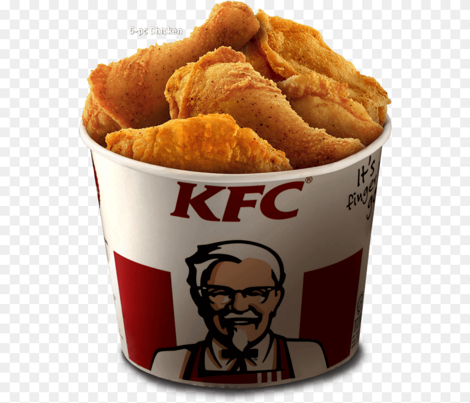 Kfc Clipart Kfc Bucket Kfc, Food, Fried Chicken, Adult, Male Free Png Download