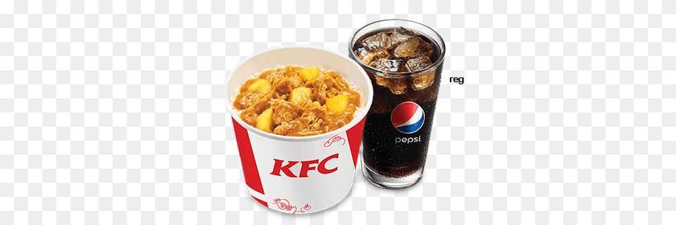 Kfc Curry Rice Meal, Cup, Beverage, Coke, Soda Free Transparent Png