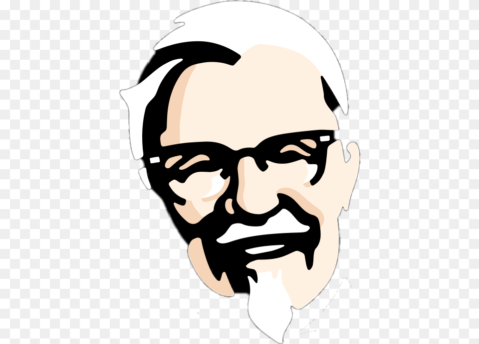 Kfc Face Logo Kentucky Fried Chicken, Accessories, Glasses, Stencil, Head Free Transparent Png