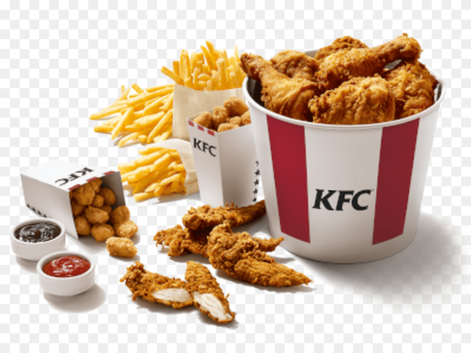 Kfc Food, Fried Chicken, Ketchup, Fries, Nuggets Free Png Download