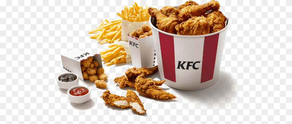 Kfc Food, Fried Chicken, Nuggets, Ketchup, Fries Png Image