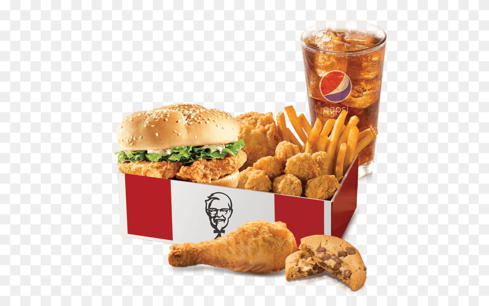 Kfc Food, Burger, Meal, Lunch, Fried Chicken Free Png