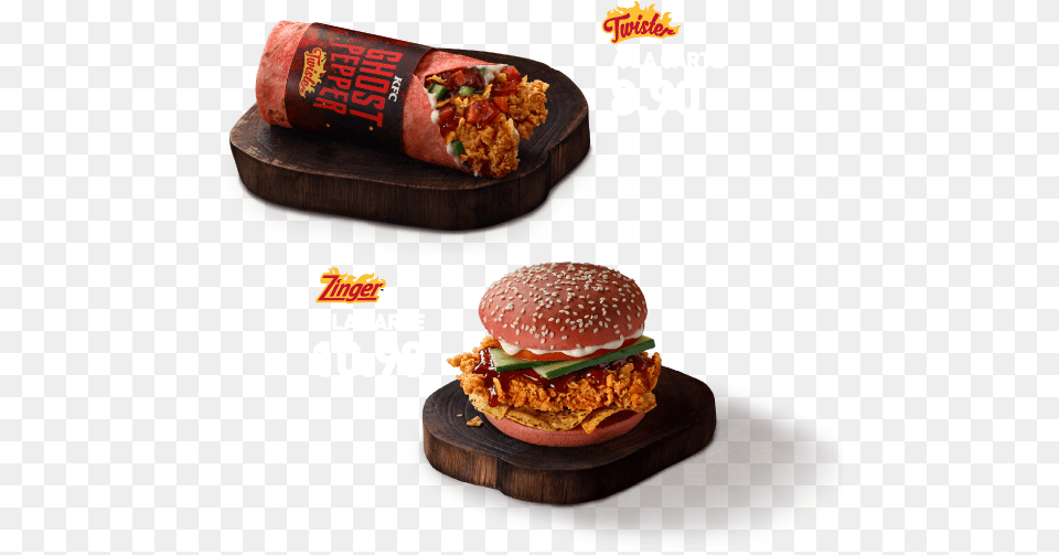 Kfc Ghost Pepper Malaysia, Burger, Food, Advertisement, Ketchup Free Png Download