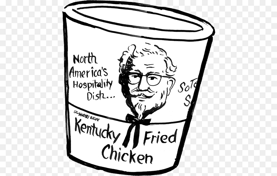 Kfc Is For Chicken Kfc Black And White Kfc Bucket, Face, Head, Person, Adult Png