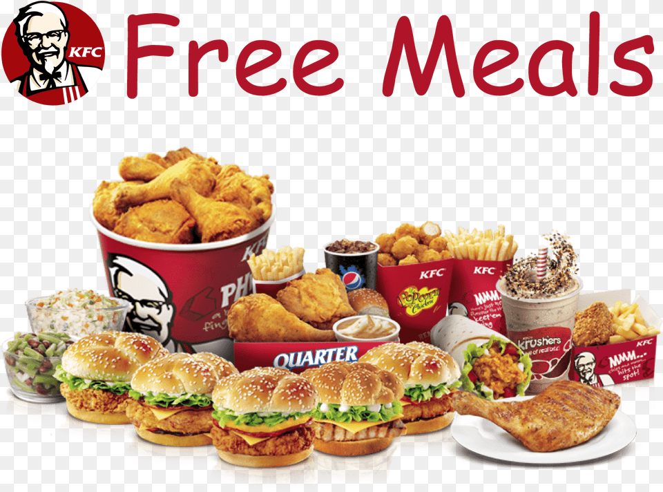 Kfc Meal 129th Birthday, Burger, Food, Lunch, Fried Chicken Free Png Download