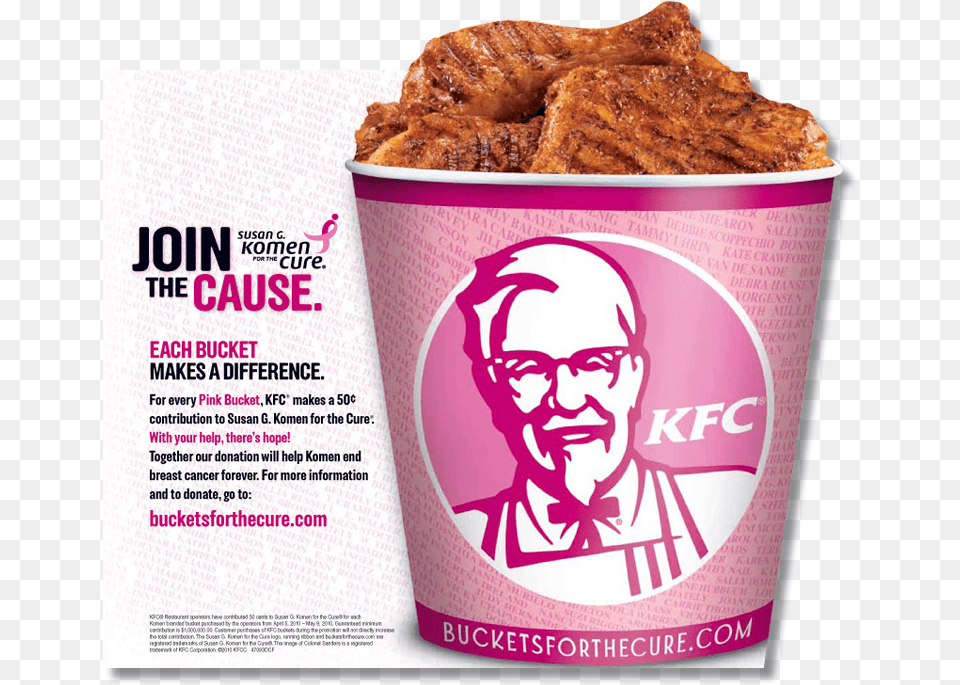 Kfc Print Insert Pink Kfc Bucket, Advertisement, Poster, Baby, Person Free Png