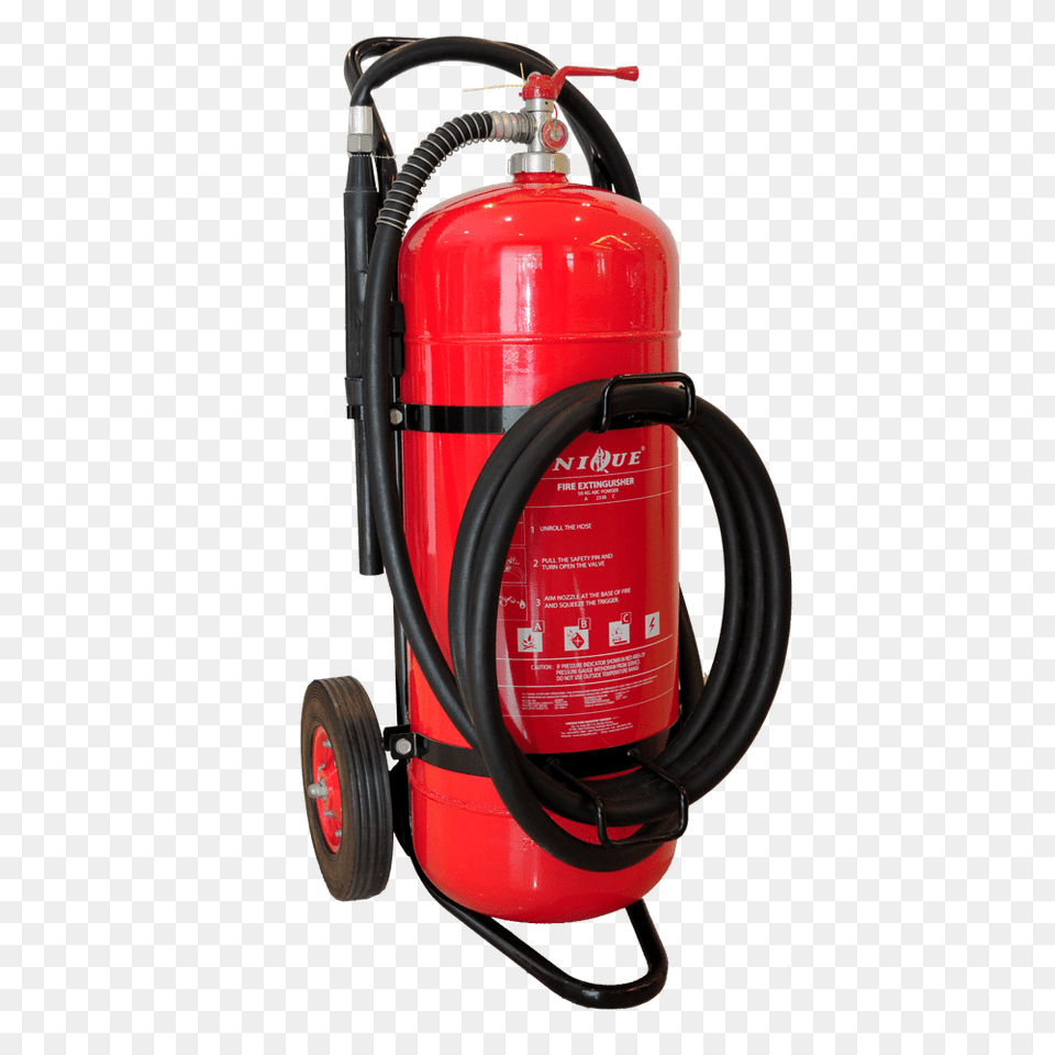 Kg Trolley Type Dry Powder Fire Extinguisher Uniquefire, Cylinder, Gas Pump, Machine, Pump Free Png Download