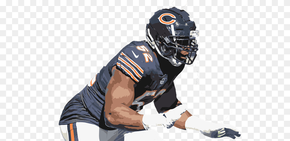 Khalil Mack, Helmet, Adult, Playing American Football, Person Free Png Download