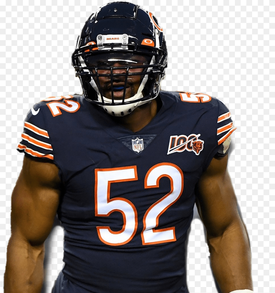 Khalil Mack Photo Chicago Bears, Helmet, Sport, American Football, Playing American Football Png