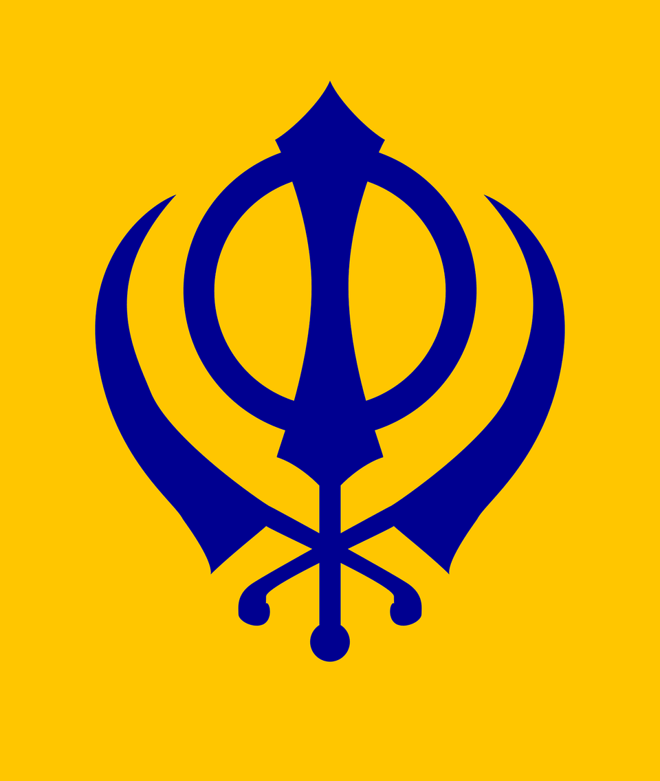 Khanda Emblem Clipart, Weapon, Logo, Symbol Png Image
