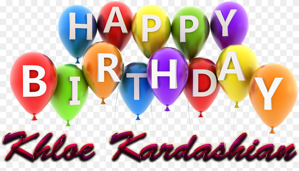 Khloe Kardashian Happy Birthday Balloons Name Balloon, People, Person Png Image