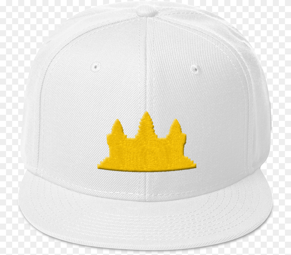 Khmer Cambodia Gold Angkor Wat Snapback Baseball Cap, Baseball Cap, Clothing, Hat Png Image