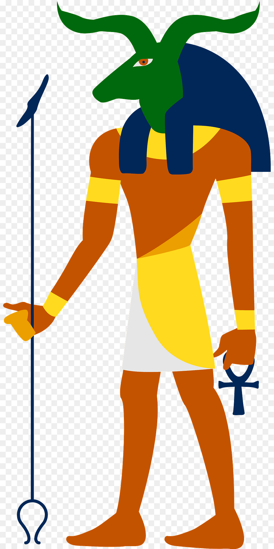 Khnum Ancient Egyptian God Clipart, Clothing, Costume, Person, Art Free Png