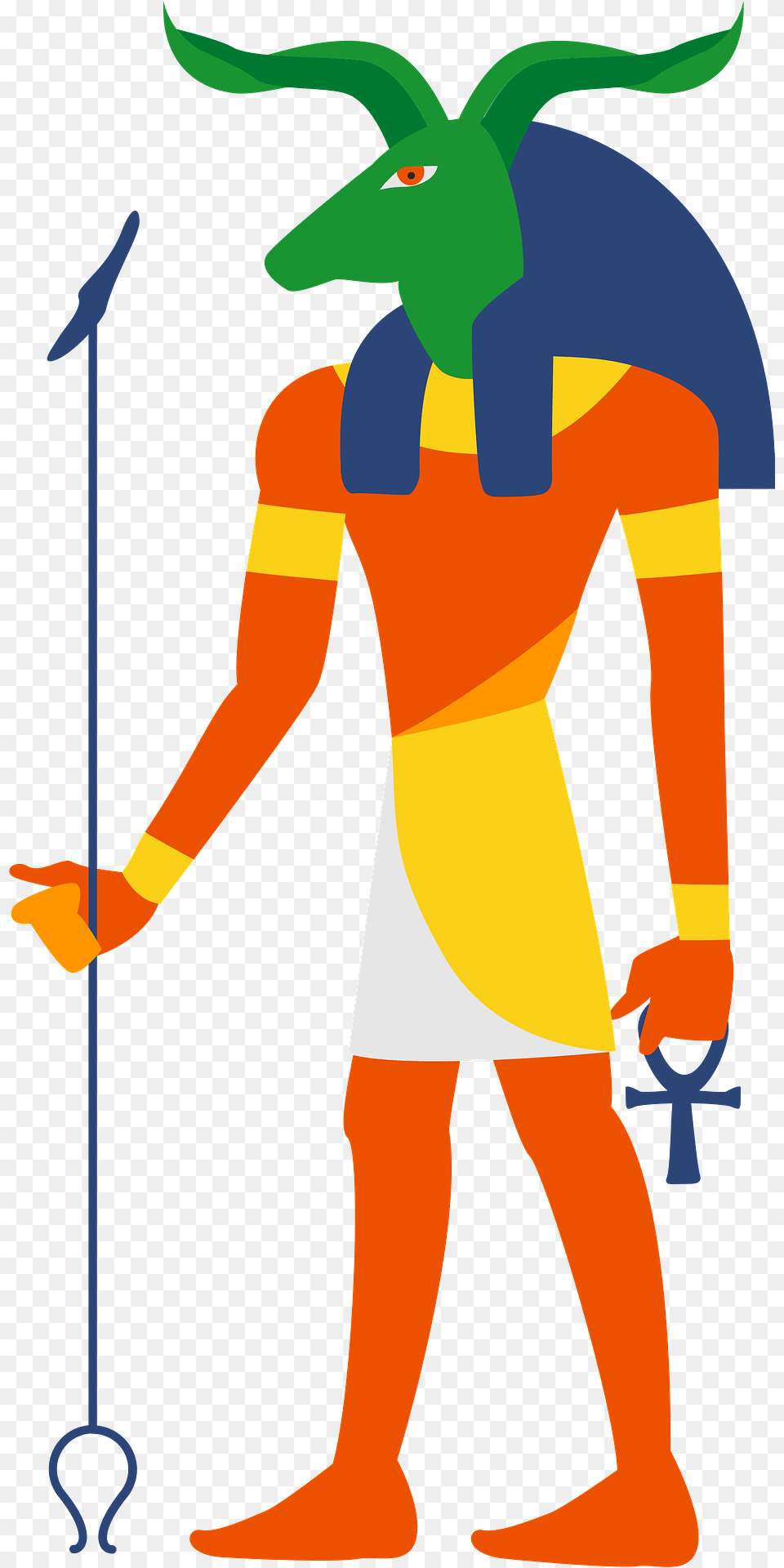 Khnum Egyptian God God Of Fertility Clipart, Clothing, Costume, Person, Art Free Png Download