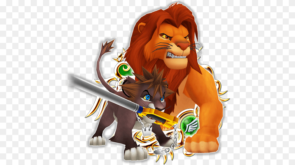 Khux Sora And Simba Lion King Simba Kingdom Hearts, Adult, Person, Woman, Female Png Image