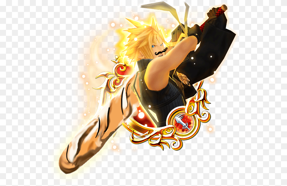 Khuxkhux The Way Cloud39s Sword Was Bandaged Up In Hd King Mickey Khux, Publication, Book, Comics, Adult Free Transparent Png