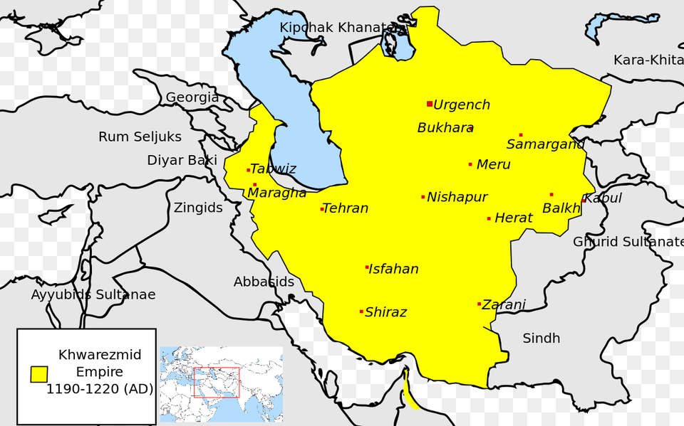 Khwarezmian Empire, Atlas, Chart, Diagram, Map Free Png Download