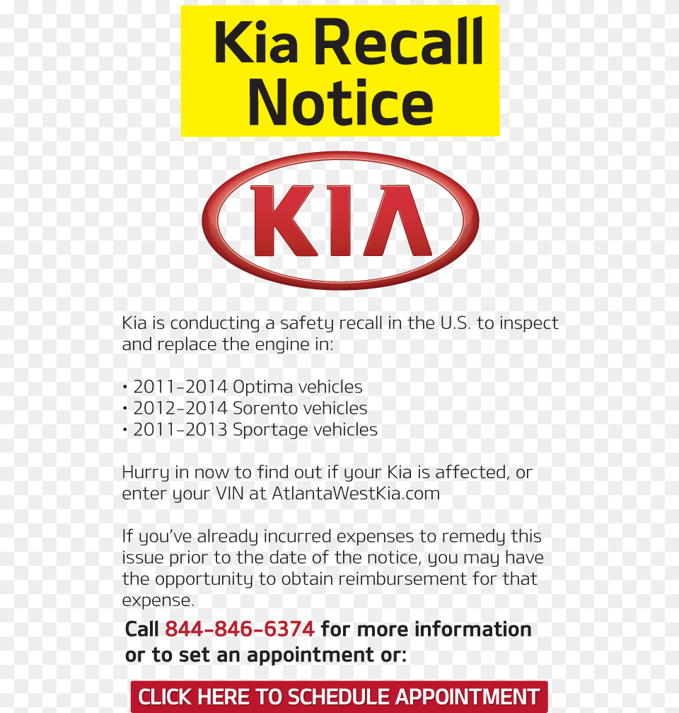 Kia Recall Image, Advertisement, Poster Png