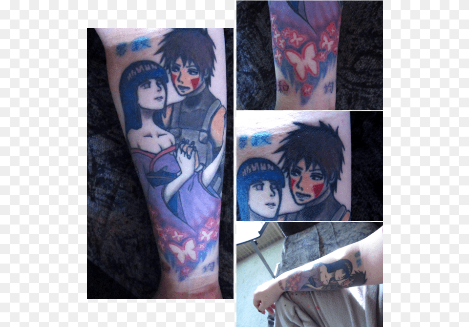 Kibahina Anime Tattoo On Right Arm Hinata Hyuga En Tatuajes, Person, Skin, Baby, Face Free Transparent Png