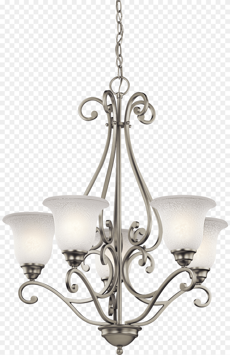 Kic Five Light Brushed Nickel Chandelier Kichler Camerena Chandelier, Lamp, Light Fixture Free Transparent Png