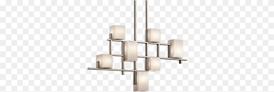 Kichler City Lights Collection Contemporary Linear Linear Chandelier Chrome, Lamp, Light Fixture, Lighting Free Transparent Png