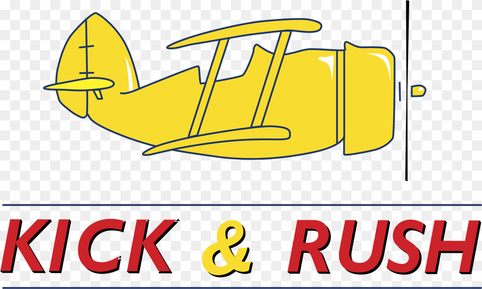 Kick Amp Rush Logo Transparent Airplane, Airport, Aircraft, Transportation, Vehicle Free Png