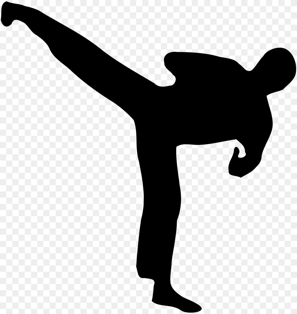 Kickboxer Silhouette Silhouette, Martial Arts, Person, Sport, Animal Free Png